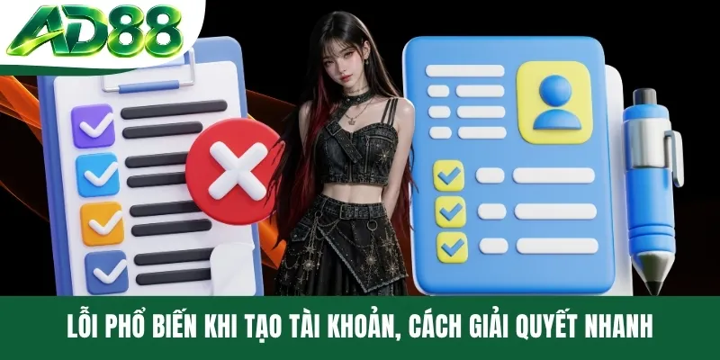 Lỗi phổ biến khi tạo tài khoản, cách giải quyết nhanh